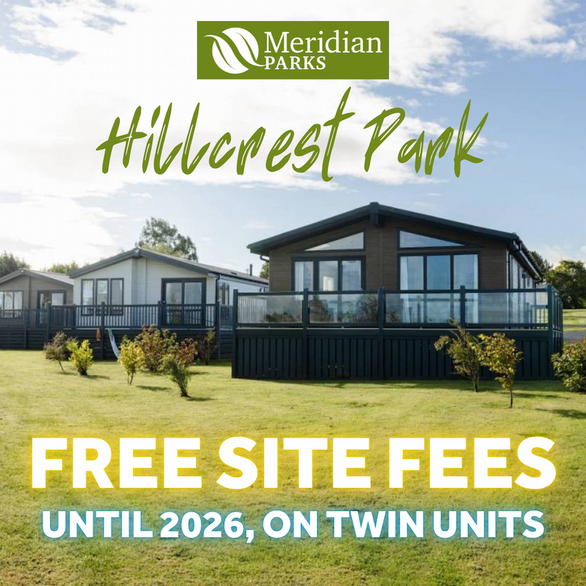 FREE SITE FEES on Twin lodges at Hillcrest Country Park!